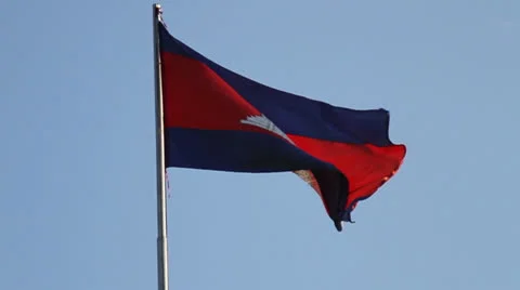 Cambodian Flag Video stock 24699537