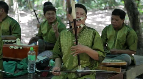 Cambodian musicians Video stock 66892963