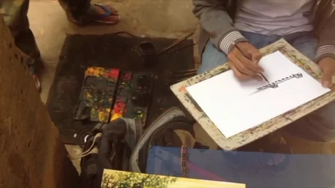Cambodian paintings Stock Footage 73829059