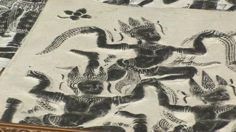 Cambodian wall murals Видео 527637