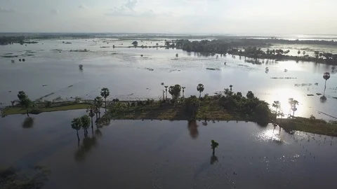 Cambodian_Village_Drone Stock Footage 127808901