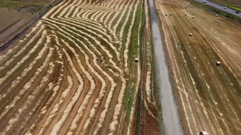 Cambria Farm (Overhead) Stock Footage 154664090