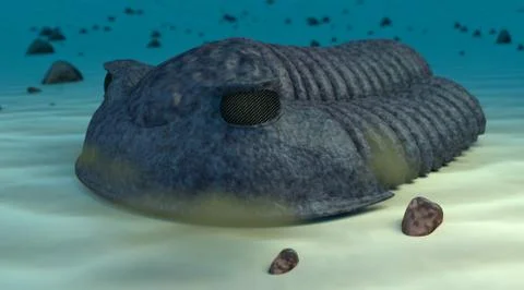 Cambric trilobite render Stock Illustration