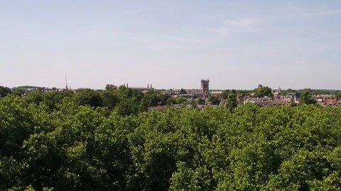Cambridge City by Drone Stock Footage 100891976