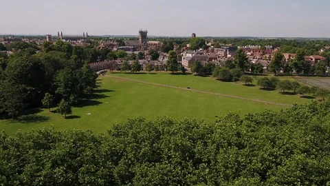 Cambridge City by drone Stock Footage 100892129