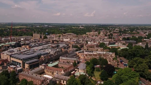 Cambridge City by Drone Stock Footage 100892917