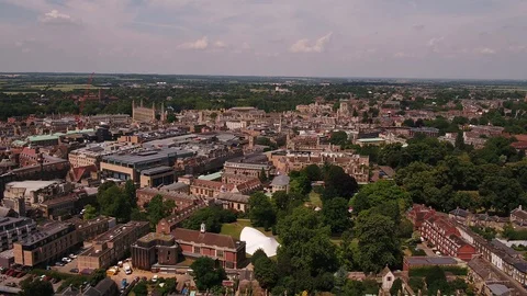 Cambridge City by Drone Stock Footage 100892982