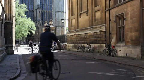 Cambridge Cycling Stock Footage 31343457
