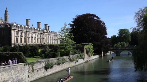 Cambridge punting Stock Footage 31337116