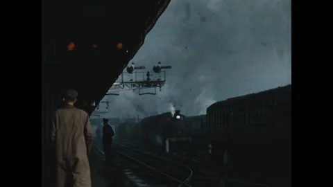 Cambridge Station 1949 Stock Footage 163070422