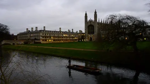 Cambridge University during evening Stock-Footage 10687220