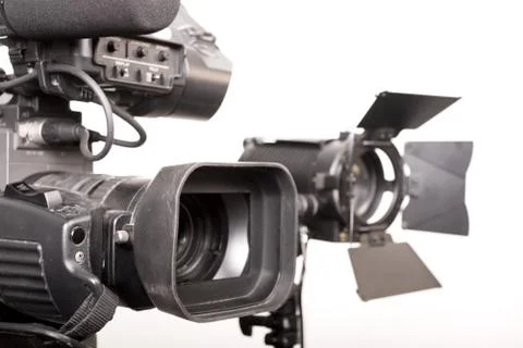 Camcorder and light Stock Photos