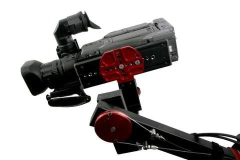 Camcorder on crane Stock Photos