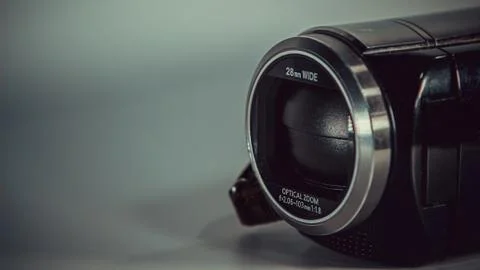 Camcorder front view Stock Photos