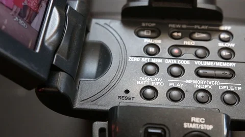 Camcorder playback control panel Stock Footage 101343105