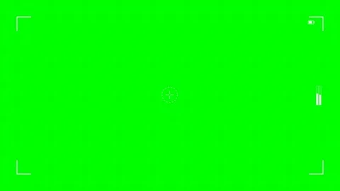 Camcorder recording screen with digital camera viewfinder overlay on green Stock Footage 345569803