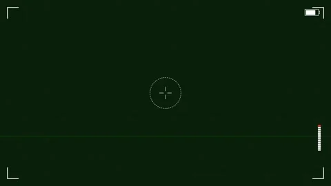 Camcorder recording screen with green night vision digital HUD interface Stock Footage 345569813