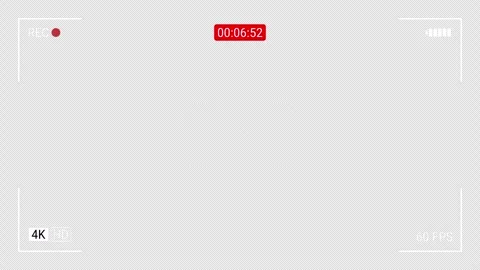 Camcorder recording screen interface on transparent background Stock Footage 314588105