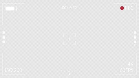 Camcorder recording screen overlay with alpha channel Stock Footage 313885701