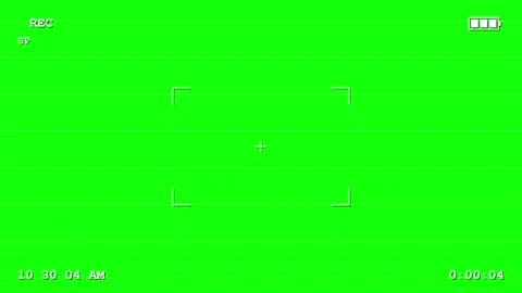 Camcorder Recording Screen with Rec Indicator and Timecode on a Green Scree.. 動画素材 347343218