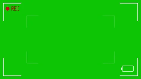 Camcorder screen interface with low battery signal. Pixel art animation of Stock Footage 306053530