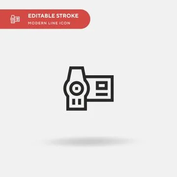 Camcorder Simple vector icon. Illustration symbol design template for web mob Stock Illustration