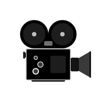 Camcorder symbol Flat Vector Stock Illustration
