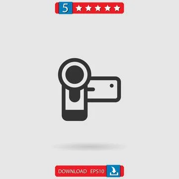 Camcorder vector icon Illustrazione stock