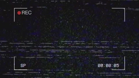 Camcorder VHS recording overlay background effect with static noise Vídeos de archivo 265159734