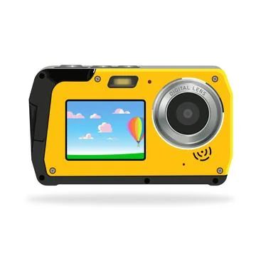 Camcorder Video Camera Dual Screen Digital Vlogging  Recorder cartoon vector Stock Illustration