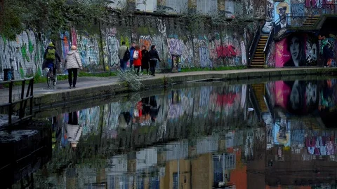 Camden Canal Stock Footage 122746446