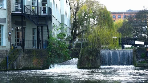 Camden Canal Lock Stock Footage 122746748