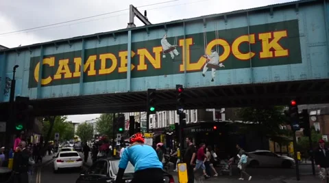 Camden Lock Bridge Stock Footage 42852832