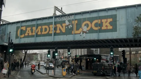 CAMDEN LOCK BRIDGE Stock Footage 119829583