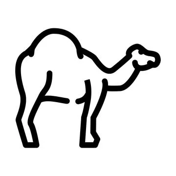 Camel animal line icon vector illustration Illustrazione stock