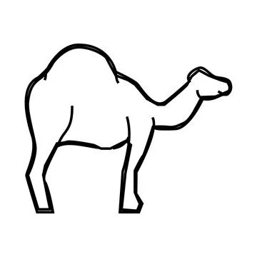 Camel animal line icon vector illustration Illustrazione stock