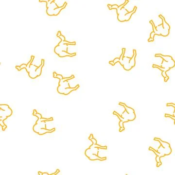 Camel animal vector seamless pattern Illustrazione stock
