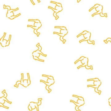 Camel animal vector seamless pattern Illustrazione stock