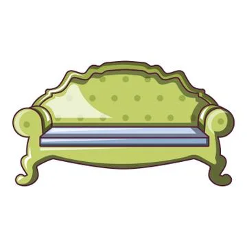 Camel back sofa icon, cartoon style Illustrazione stock