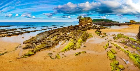 Camel beach in Santander,Spain. Stock Photos