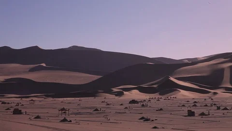 Camel Caravan in the Desert 스톡 동영상 77111578