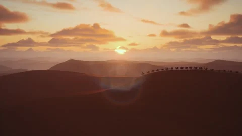 Camel caravan Stock Footage 253053612