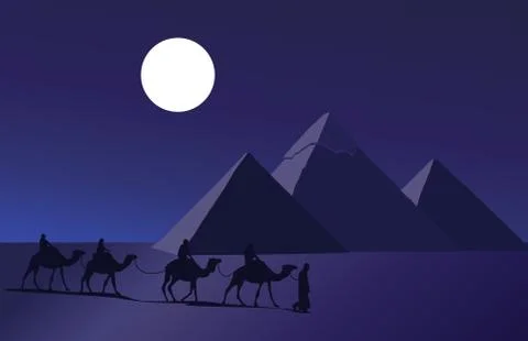 Camel Caravan Stock-Illustration