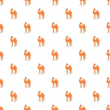 Camel desert animal pattern creating seamless illustration Stock Illustration