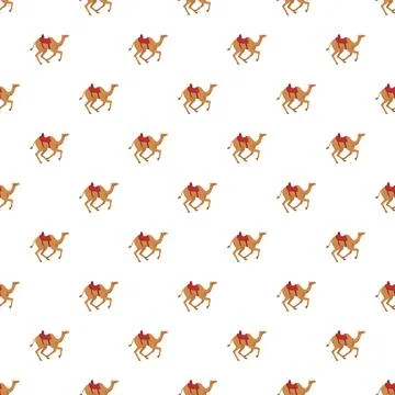 Camel desert animal repeating pattern background design 스톡 일러스트