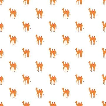 Camel desert animal seamless pattern background Stock Illustration