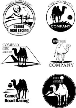 Camel, emblem, tourism, excursion Stock Illustration