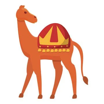 Camel icon, cartoon style Stock Illustration