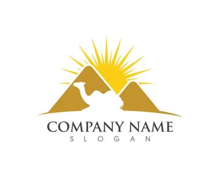 Camel Icon Logo Template design Stock Illustration