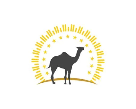 Camel Icon Logo Template design Stock Illustration